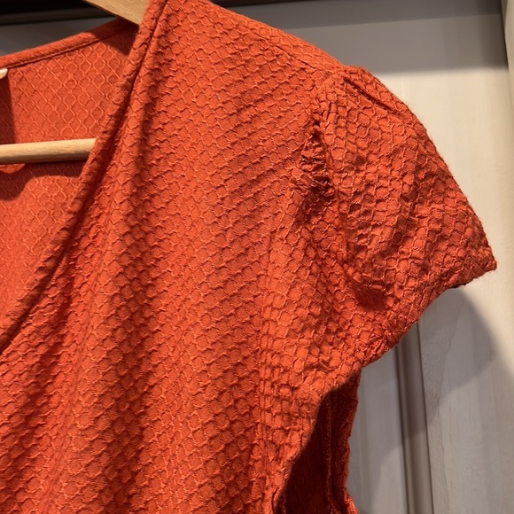 Roxy rust color deep V cropped top - Picture 5 of 13